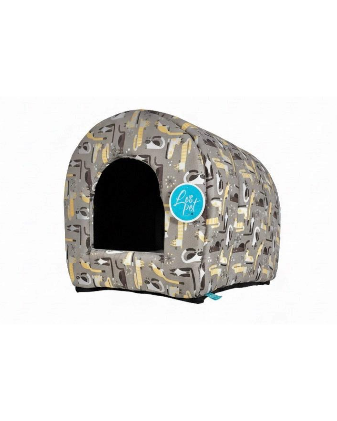 Leopet - Cuccia Vulcano Funny Cats 35x50x36H cm Cuscino Estraibile