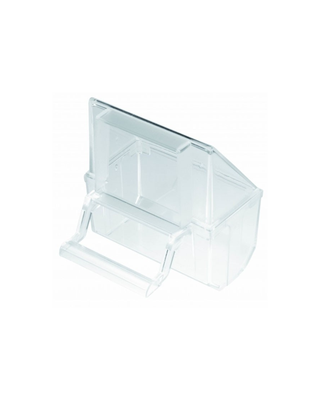 Leopet - Mangiatoia in Plastica Trasparente per Uccelli 
Easy Bird 2 pz 7,5x7x7cm