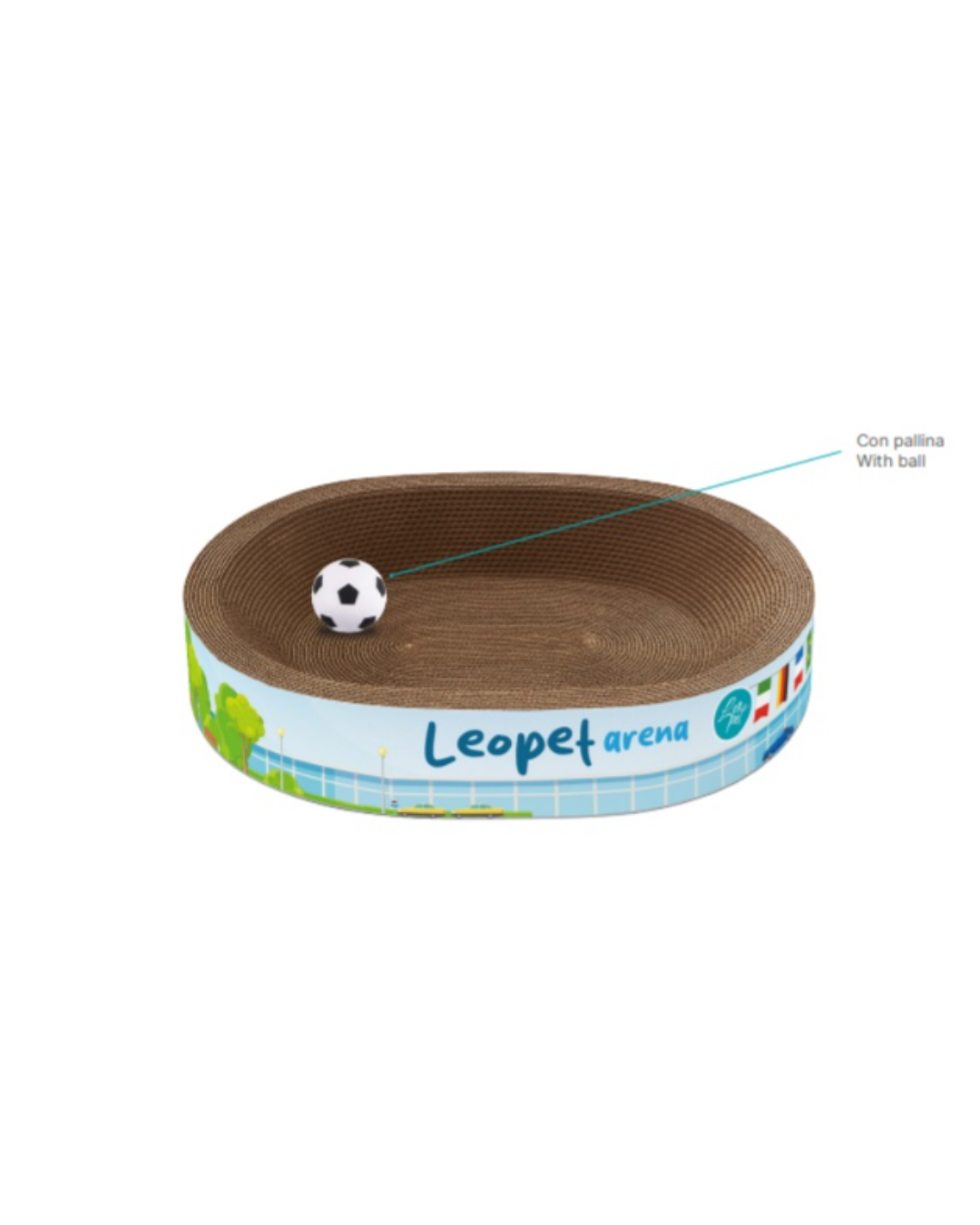 Leopet - Tiragraffi in Cartone Arena