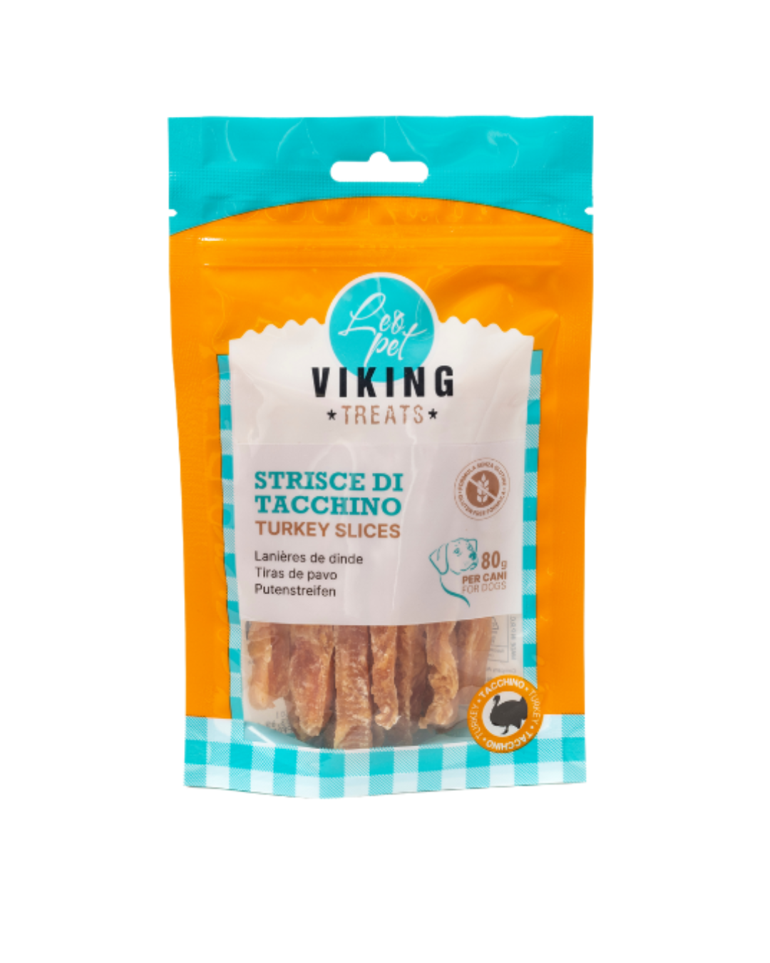 Leopet - Viking Strisce di Tacchino 80 gr