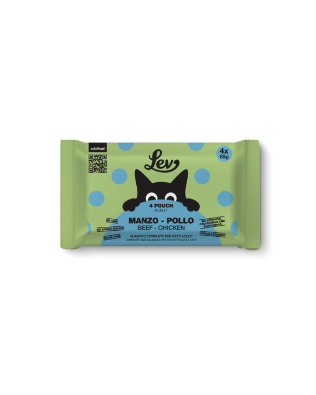 Lev - Multipack Gatto Flowpack Gusti Manzo e Pollo 4x85gr