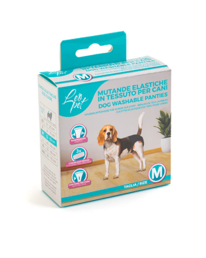 Leo Pet - Mutande elastiche in tessuto per cani M