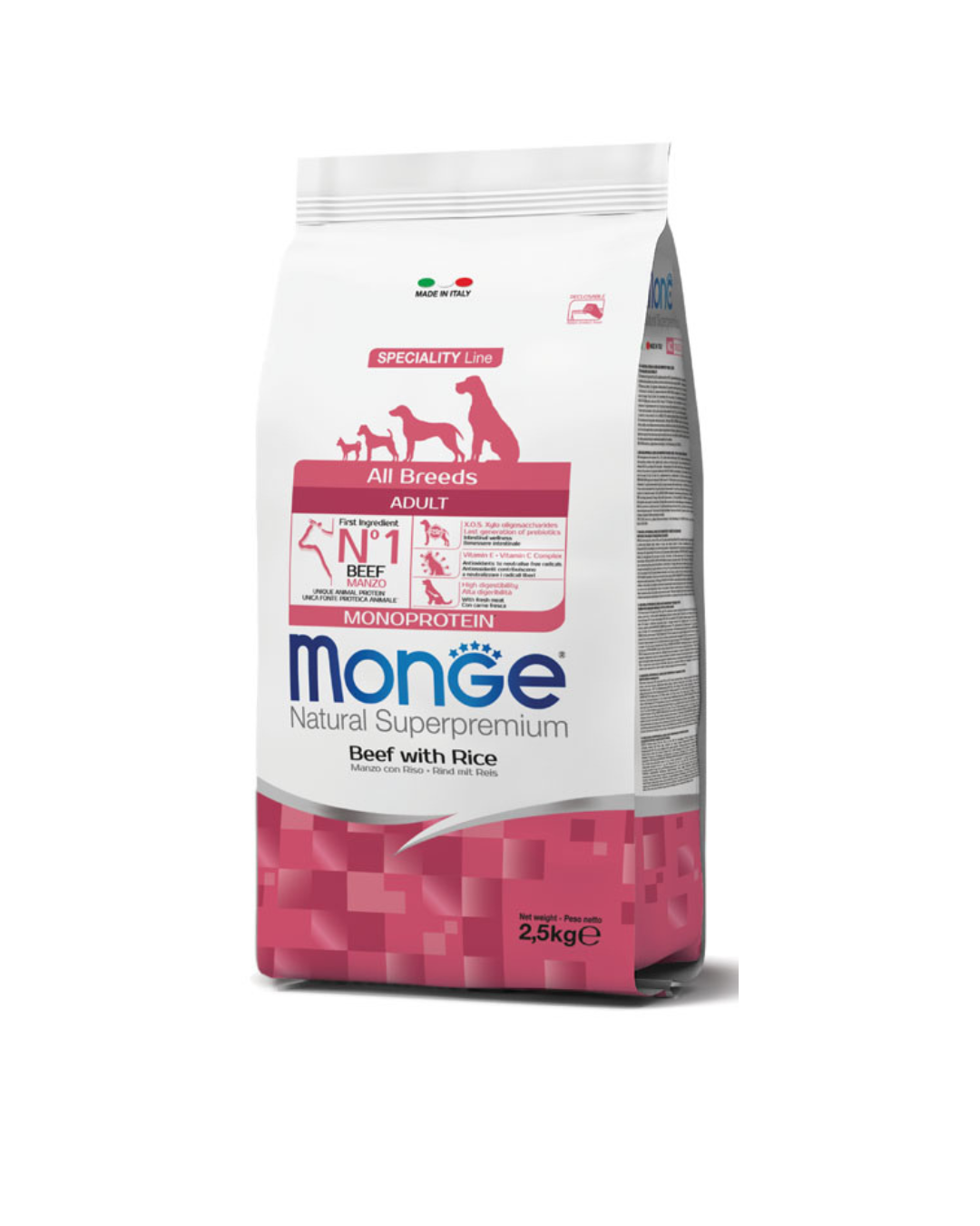 Monge - All Breed Adult - Manzo e Riso - 2,5 kg