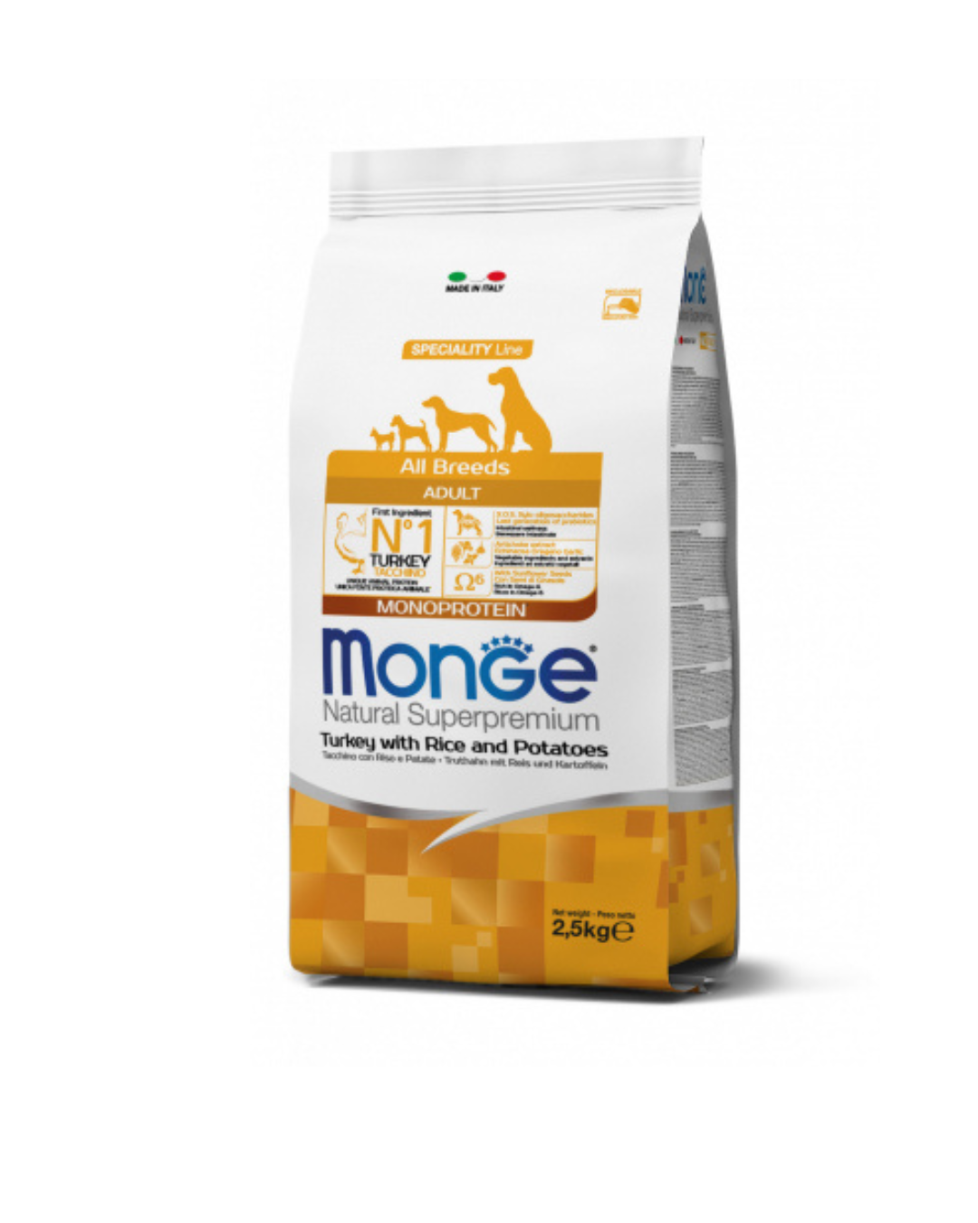 Monge - All Breed Adut - Tacchino Riso e Patate - 2,5 kg