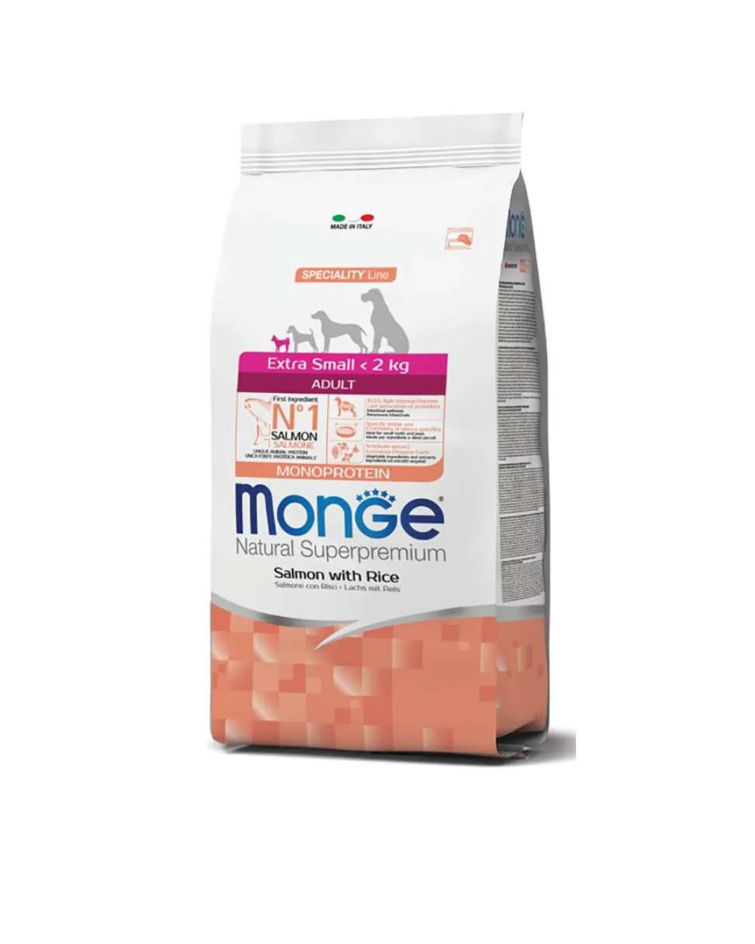 Monge - Extra Small <2kg Adult Salmone e Riso - 800 gr