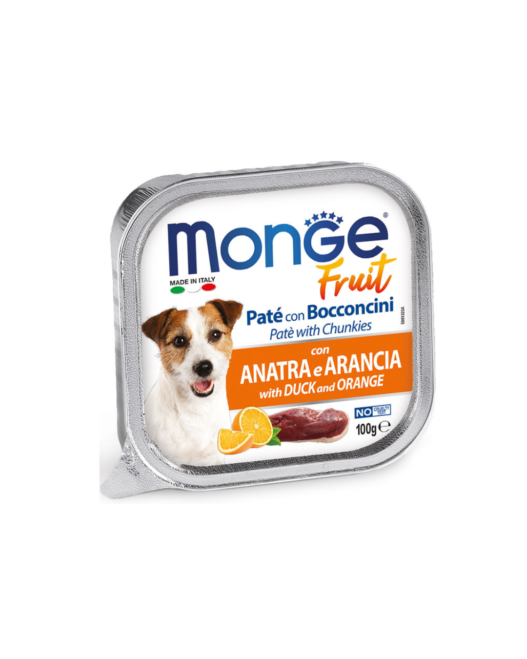 Monge - Fruit Cane - Anatra e Arancia 100g