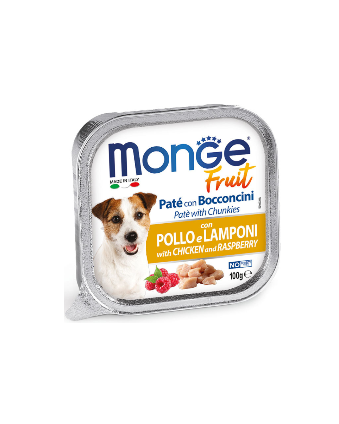 Monge - Fruit Cane - Pollo e Lampone 100g