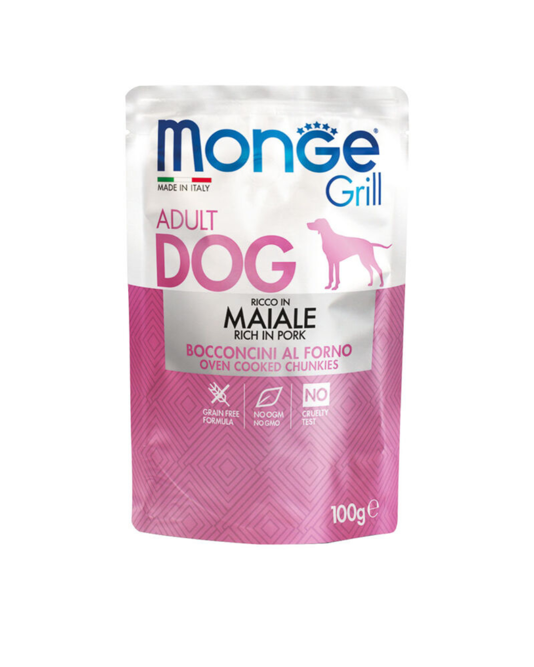 Monge - Grill Buste Dog - Bocconcini in Salsa - Maiale 100 gr