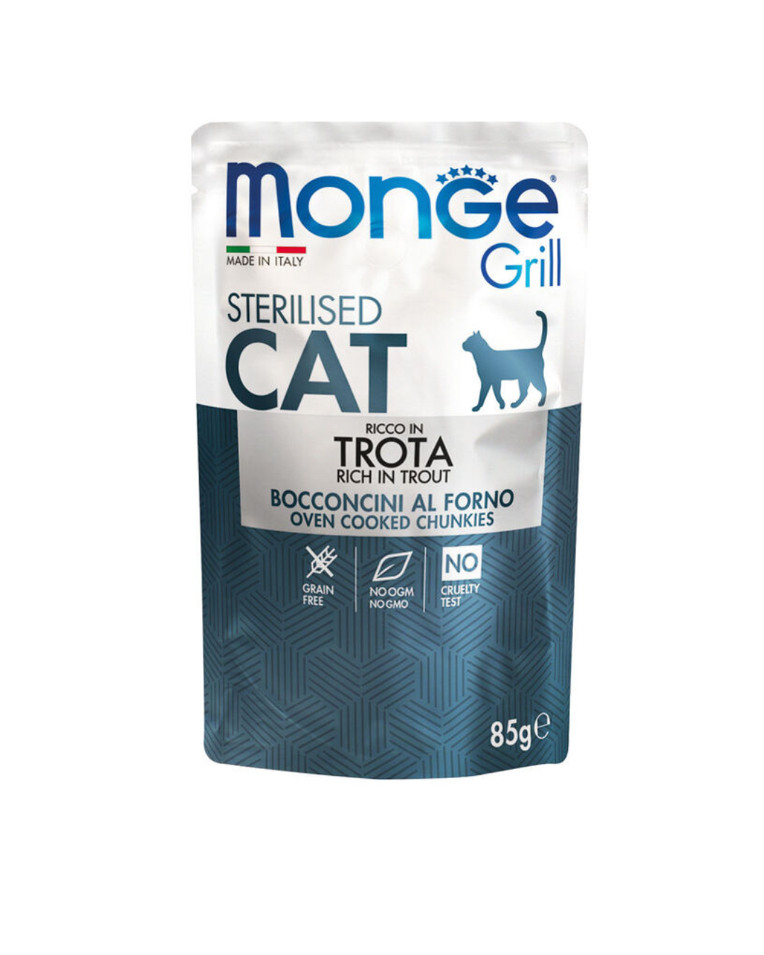 Monge - Grill Bags Sterilized Cat - Trout 85gr