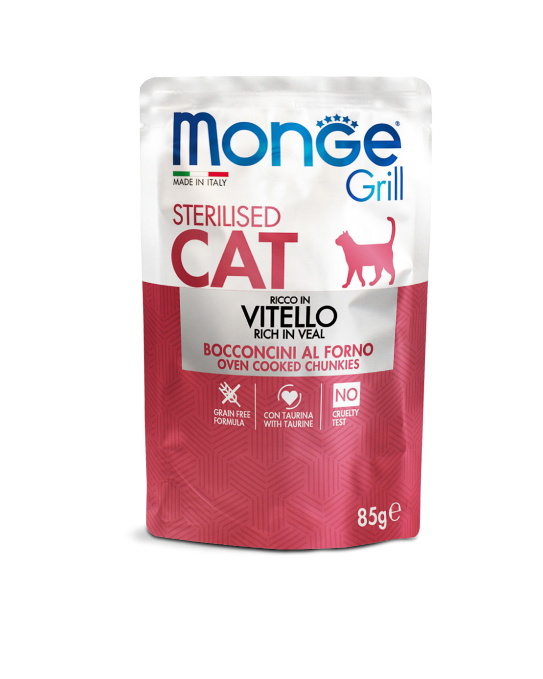 Monge - Grill Buste Gatto Sterilizzato - Vitello 85gr