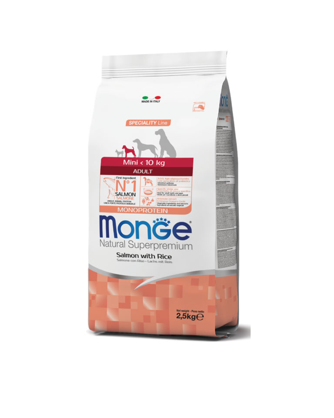 Monge - Mini Adult Salmone e Riso - 2,5 kg
