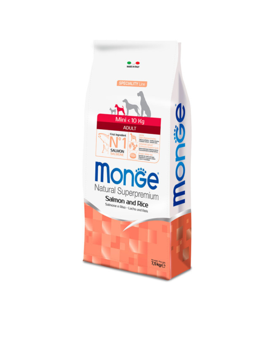 Monge - Mini Adult Salmone e Riso 7,5kg