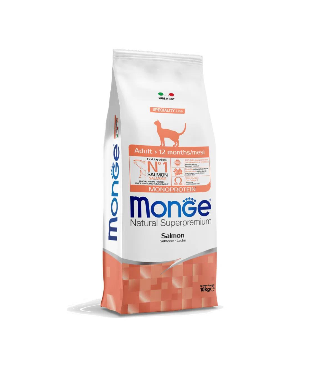 Monge - Natural Superpremium Gatto Adulto - Salmone 10kg