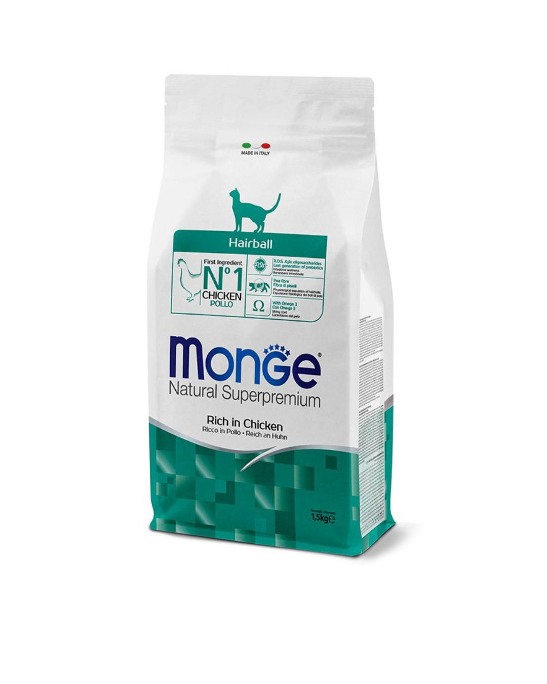 Monge - Natural Superpremium Gatto Hairball - Pollo 1,5 kg