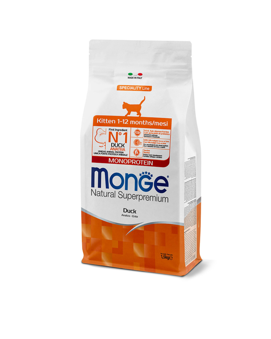 Monge - Natural Superpremium Gatto Kitten - Anatra 400g