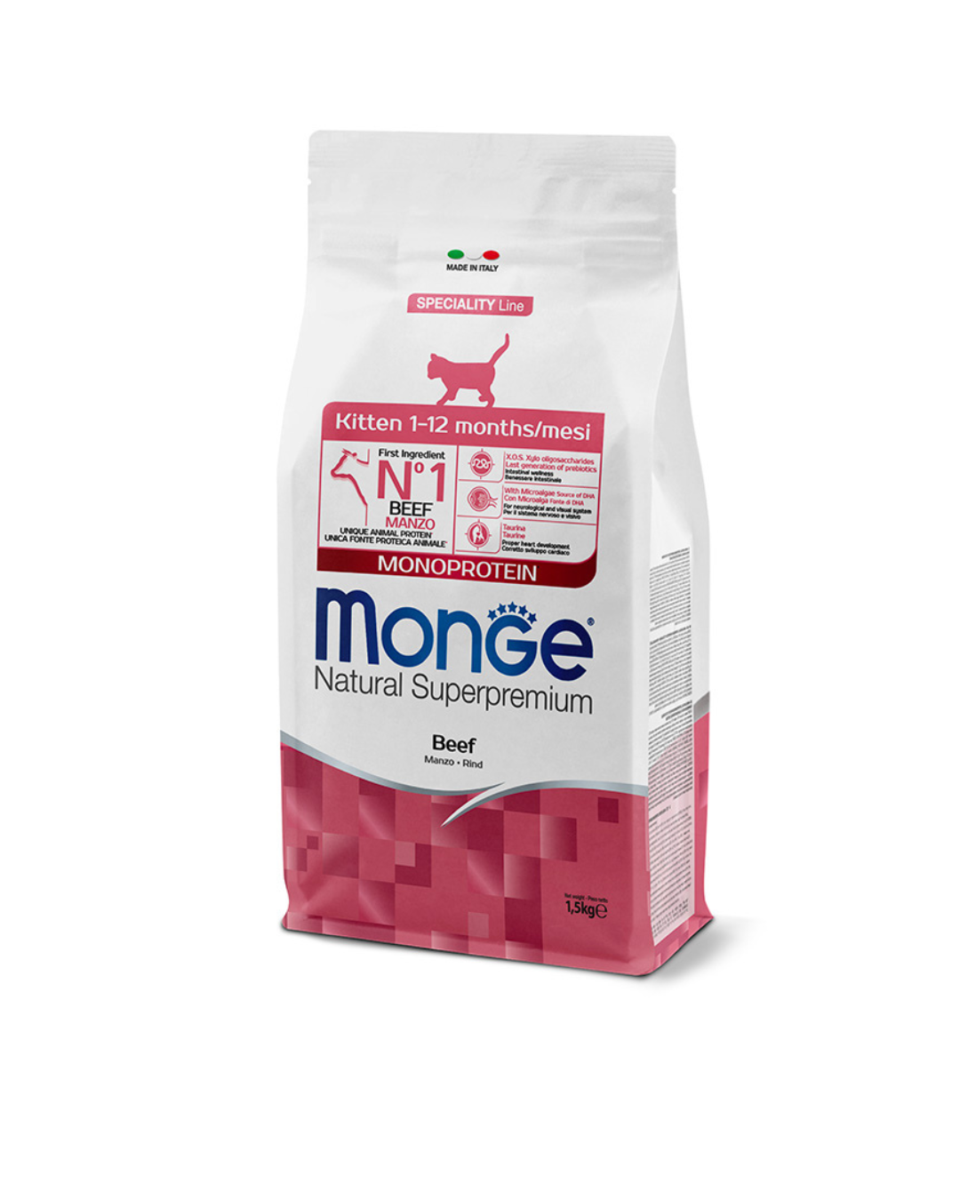 Monge - Natural Superpremium Gatto Kitten - Manzo 1,5 kg