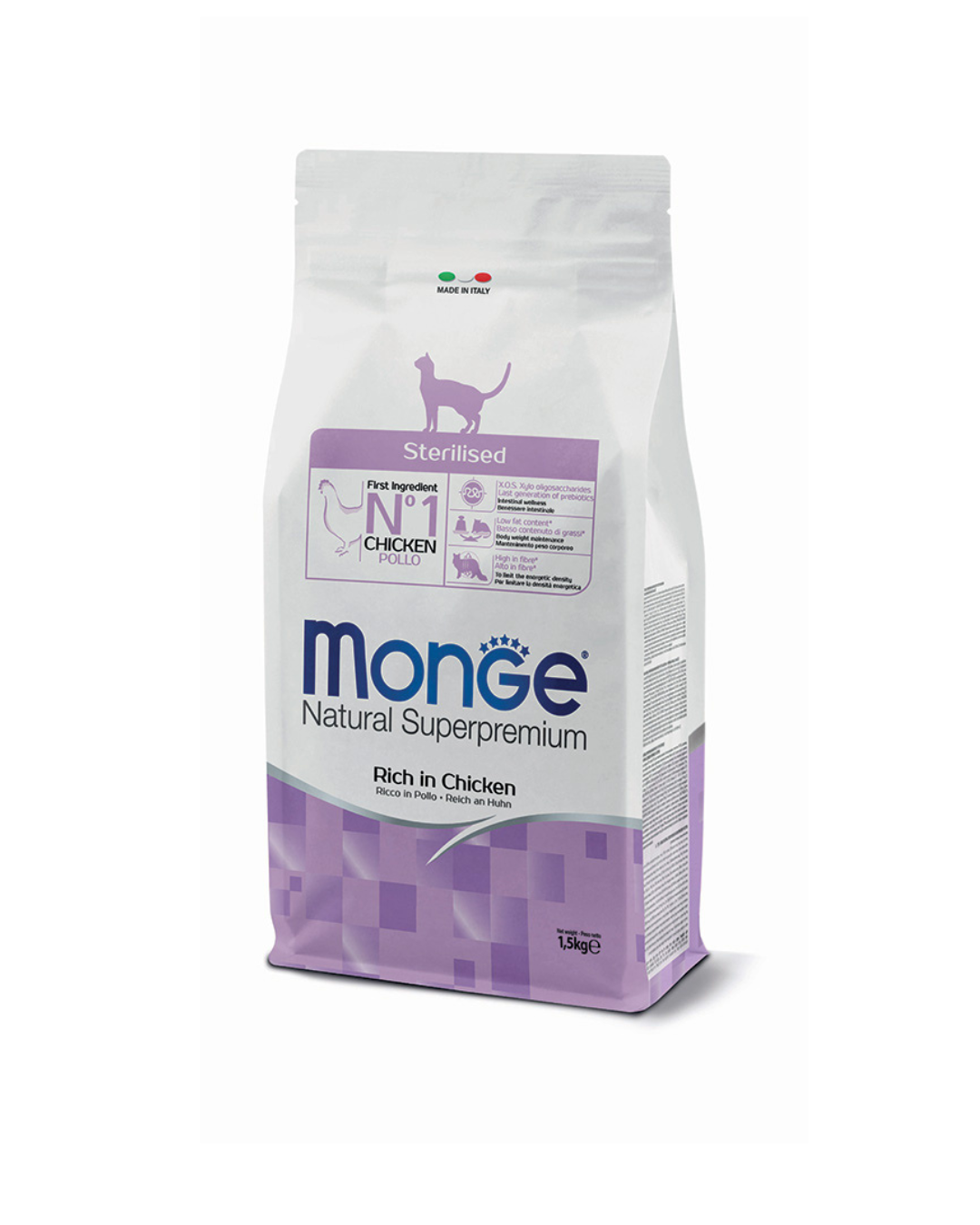 Monge - Natural Superpremium Gatto Sterilizzato - Pollo 1,5kg