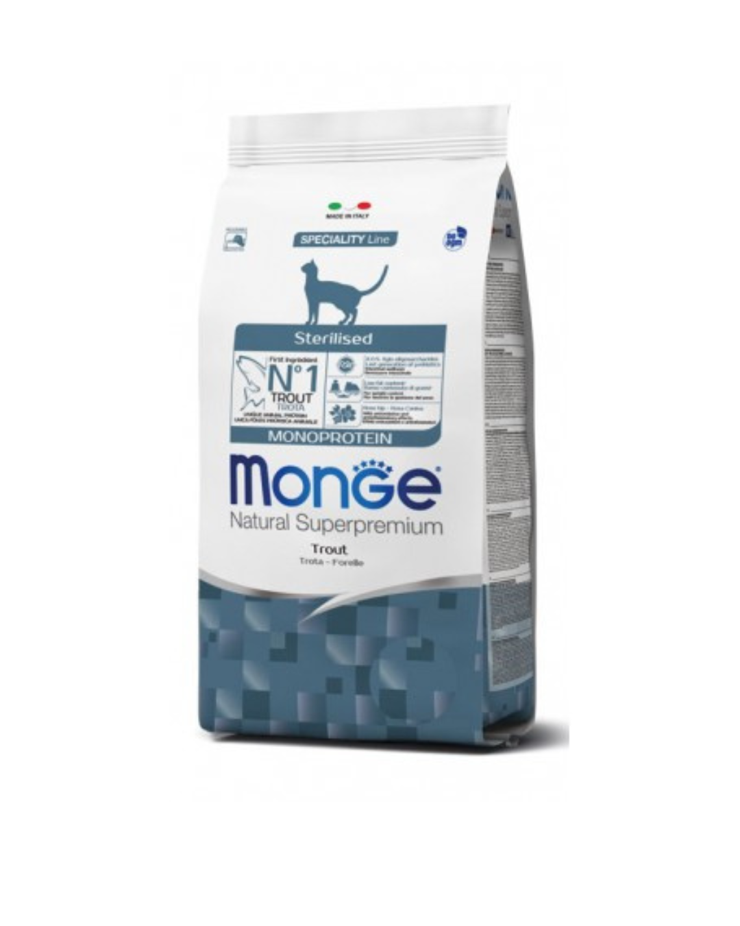 Monge - Natural Superpremium Gatto Sterilizzato - Trota 10kg