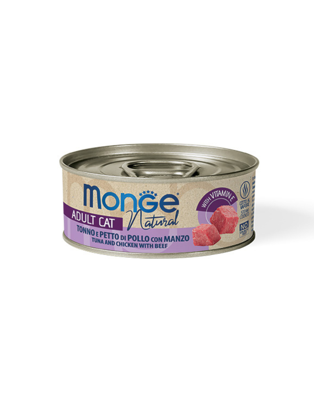 Monge - Natural per Gatti - Tonno, Pollo e Manzo 80 gr