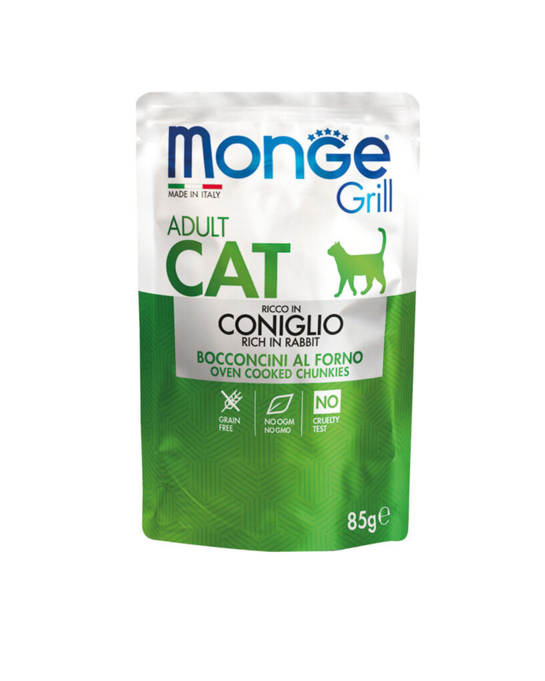 Monge Grill Envelopes Adult Cat Rabbit 85g