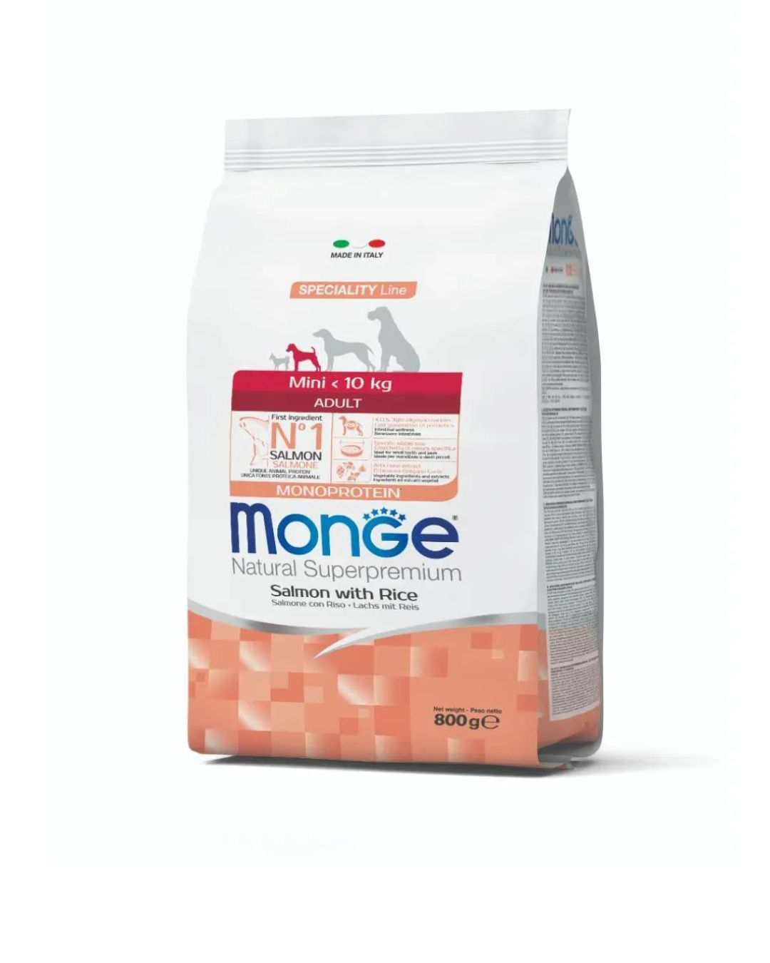 Monge Mini Adult - Salmon - Rice -800gr