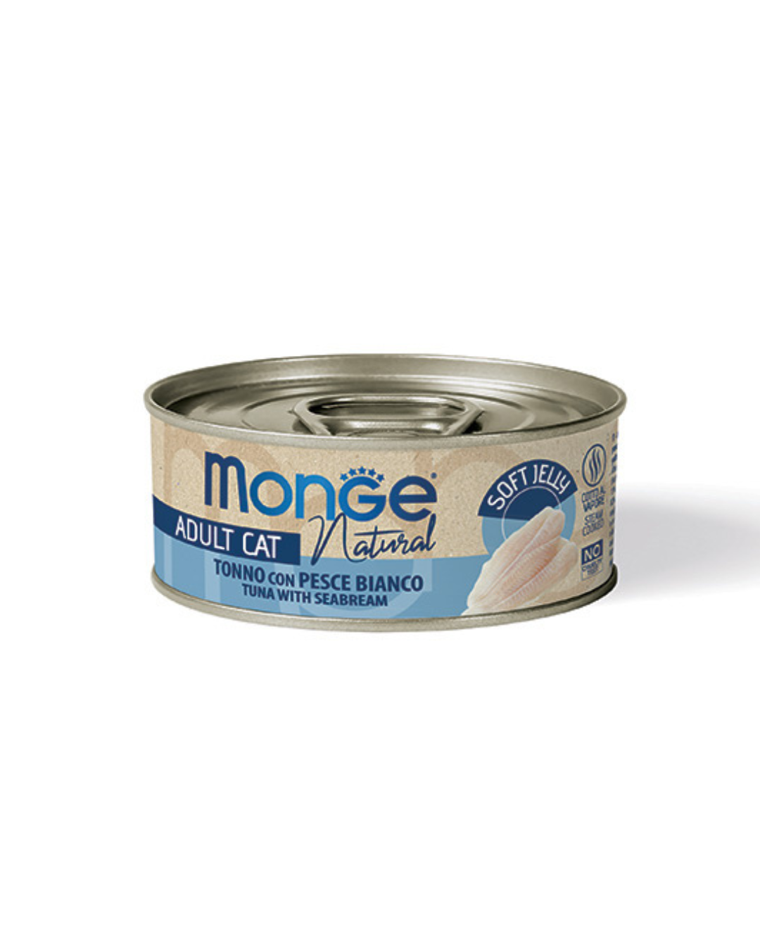 Monge Natural Adult Cat - Tonno con Pesce Bianco in Jelly 80gr