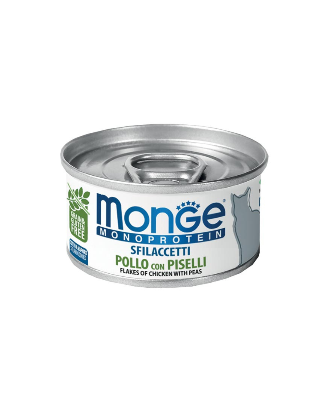 Monge Sfilaccetti Gatto Monoproteici Pollo  Pollo e Piselli 80gr