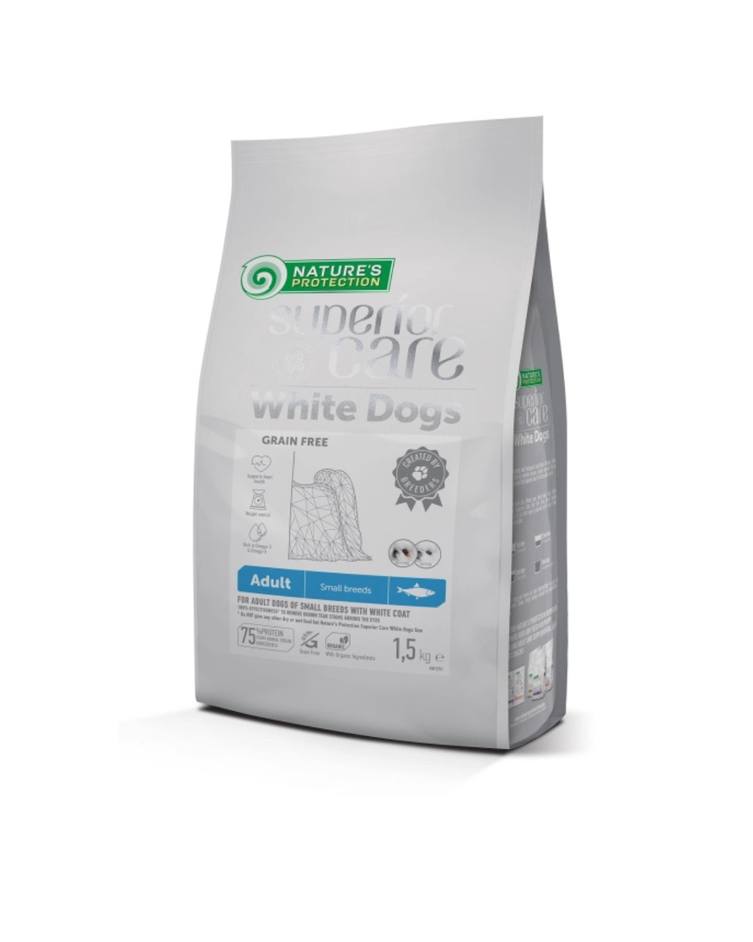 Nature's Protection - Superior Care White Dog Grain Free - Adult Small Breed - Aringa 1,5 kg