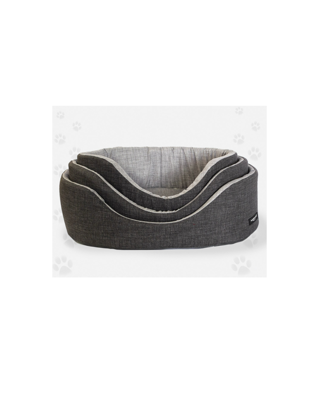 Nasonero - Cuccia Ovale Sfoderabile - Grigio 42x30 cm