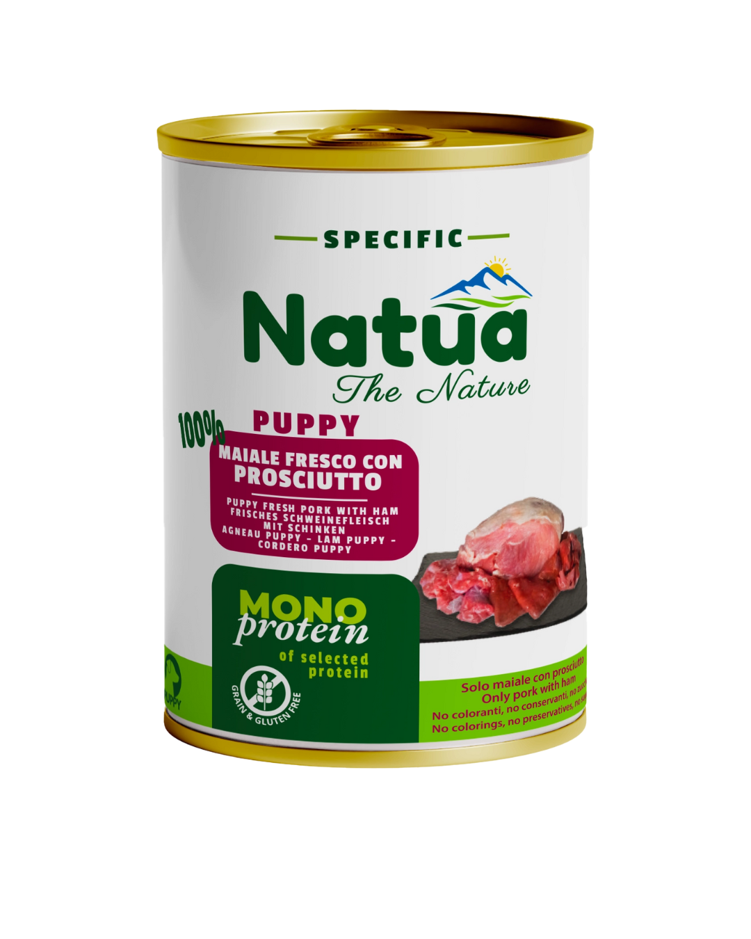 Natua - Dog Puppy Monoproteico - Maiale con Prosciutto Fresco 400gr