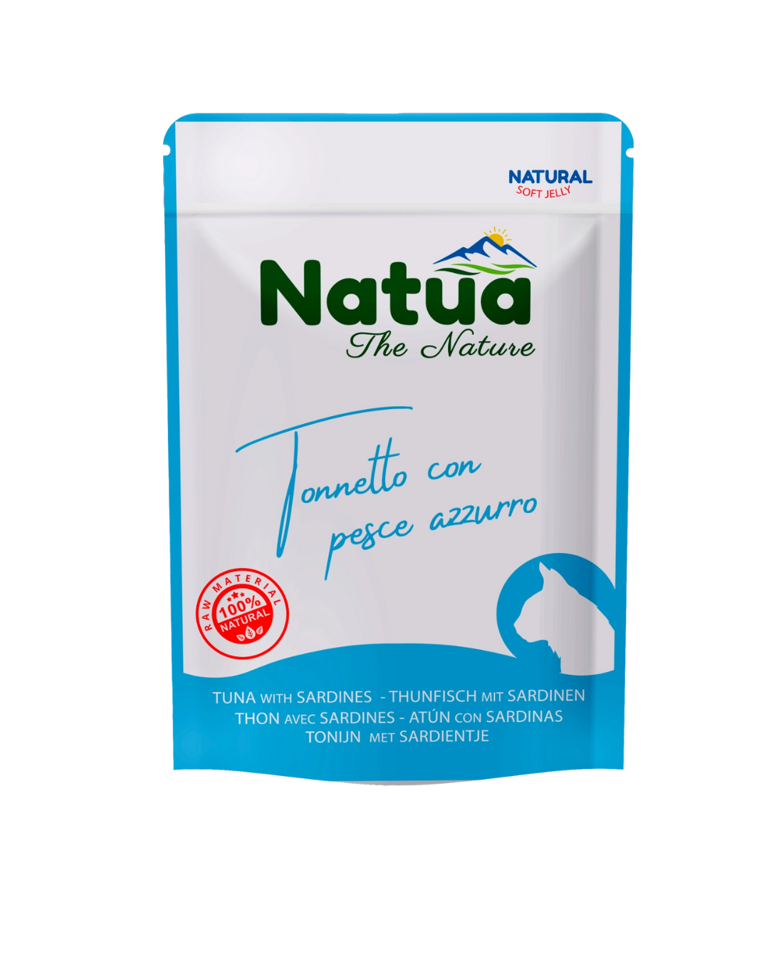Natua - Umido per gatti - Tonnetto con Pesce Azzurro 70 g