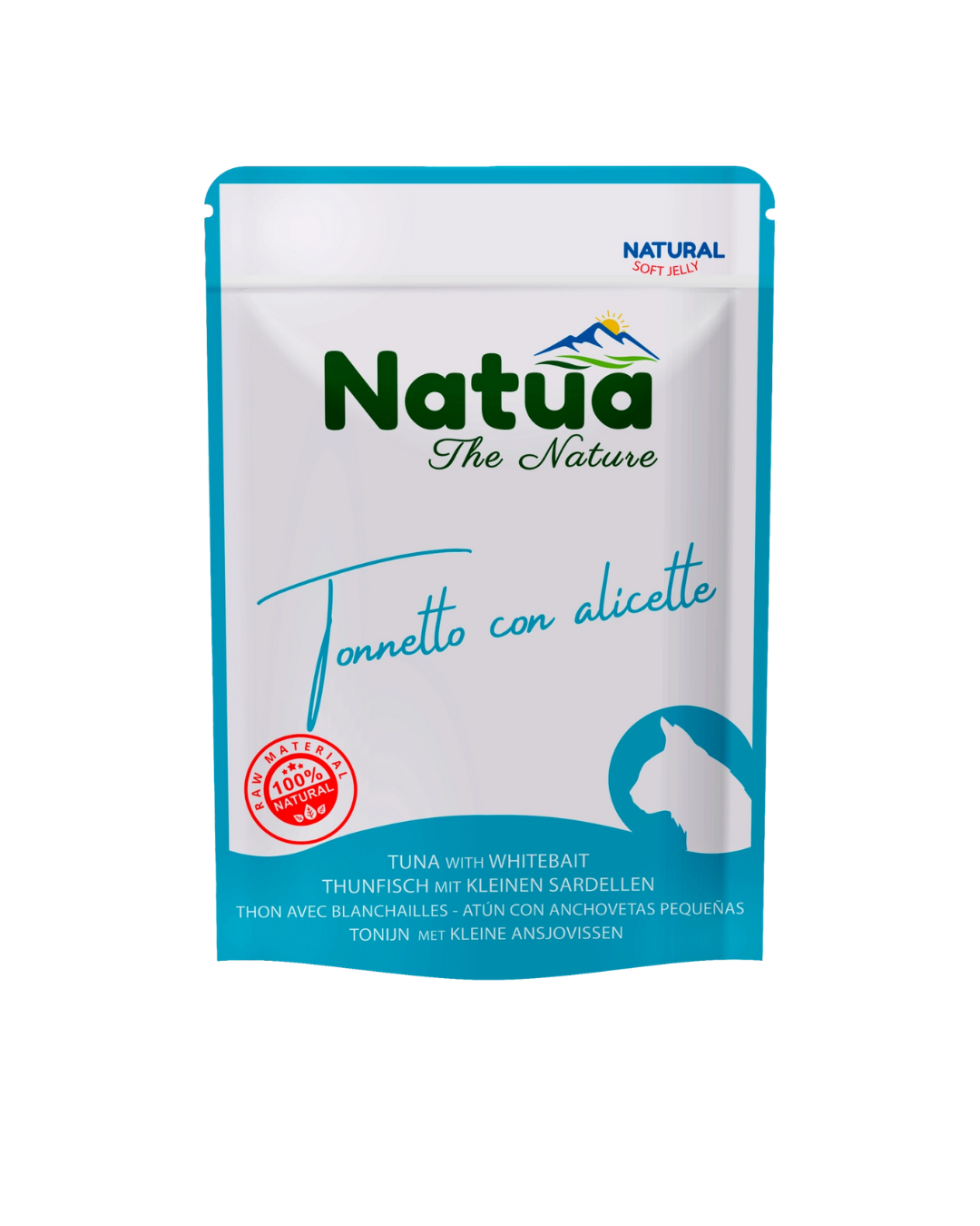 Natua - Umido per gatti - Tonnetto con Alicette 70 g