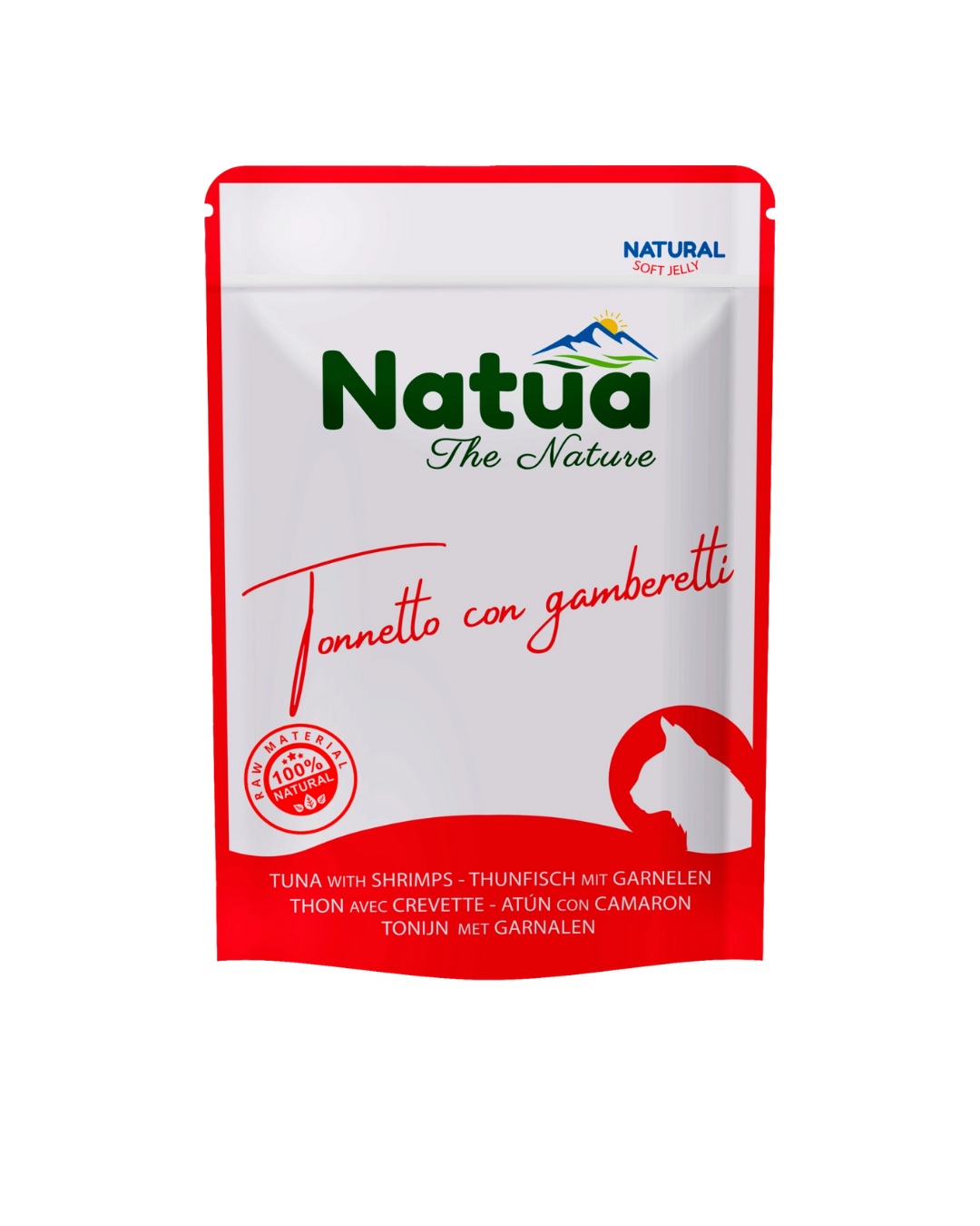 Natua - Umido per gatti - Tonnetto con Gamberetti 70 g