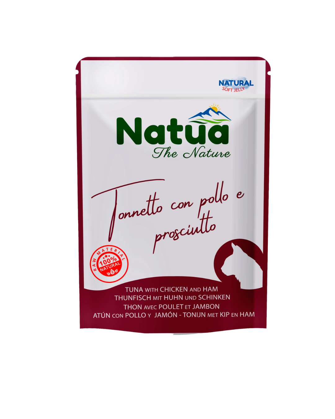 Natua - Umido per gatti -Tonnetto con Pollo con Prosciutto 70 g
