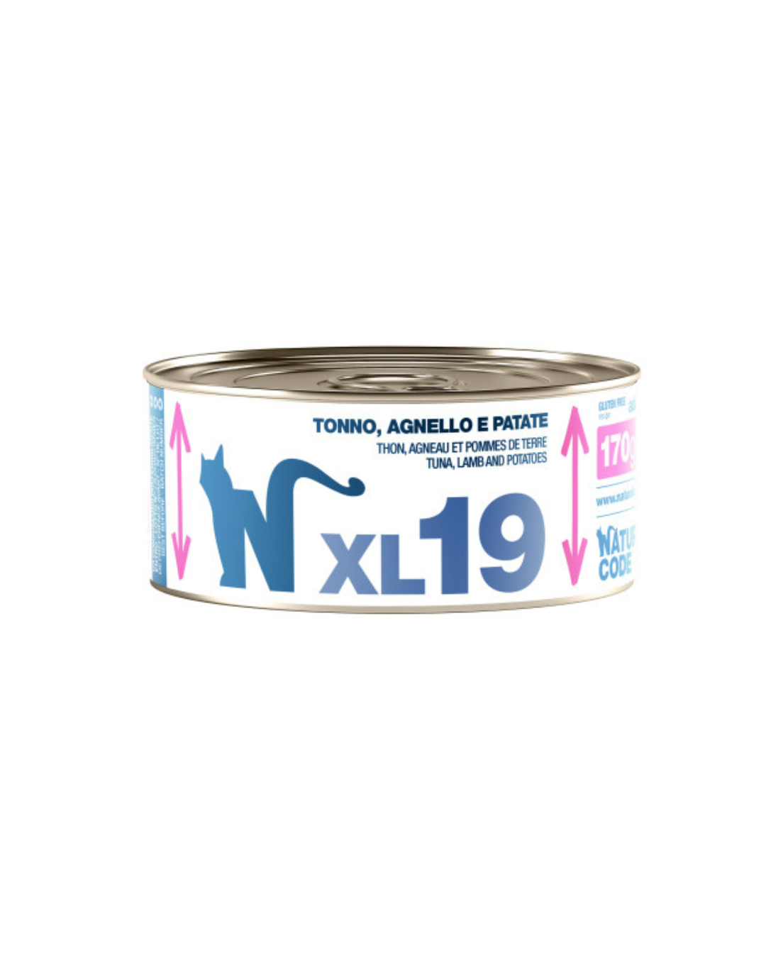 Natural Code - Gatto XL 19 Tonno, Agnello e Patate 170gr