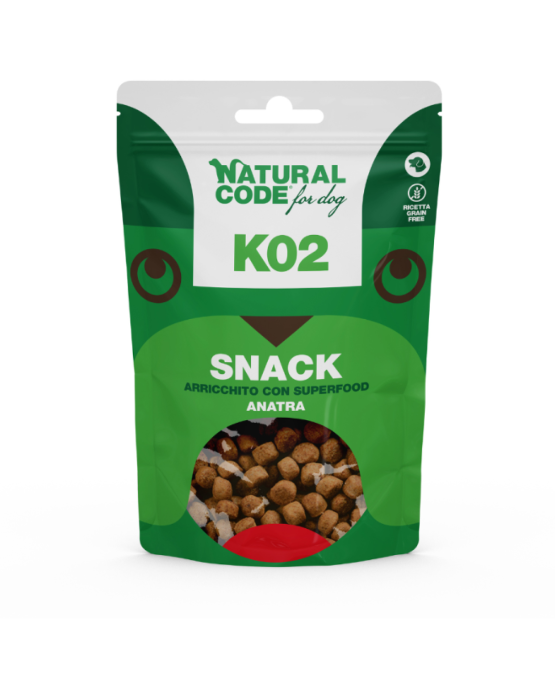 Natural Code - K02 Snack Dog Superfood Busta Anatra 120gr