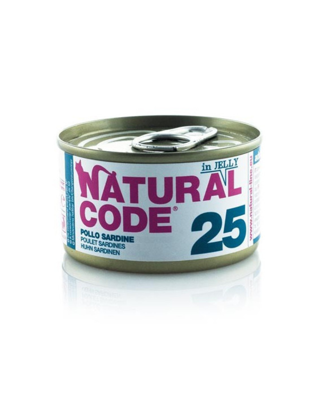 Natural Code 25 - Straccetti per gatti - Pollo e Sardine 85gr