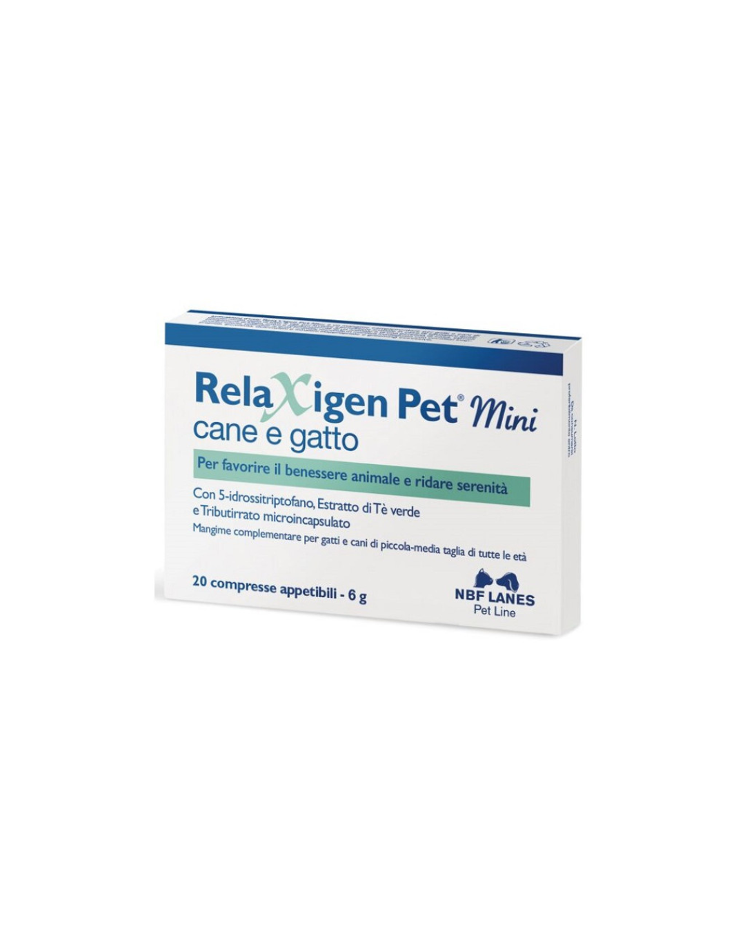 Nbf Lanes - Relaxigen Pet Mini Dog and Cat - 20 Palatable Tablets