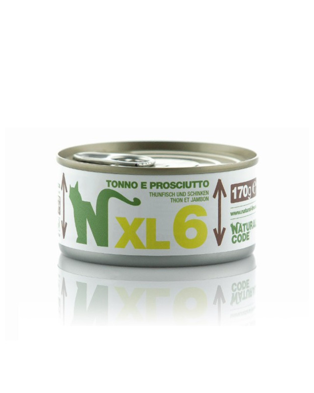 Natural Code XL 6 - Straccecci per gatti - Tonno e Prosciutto 170 gr