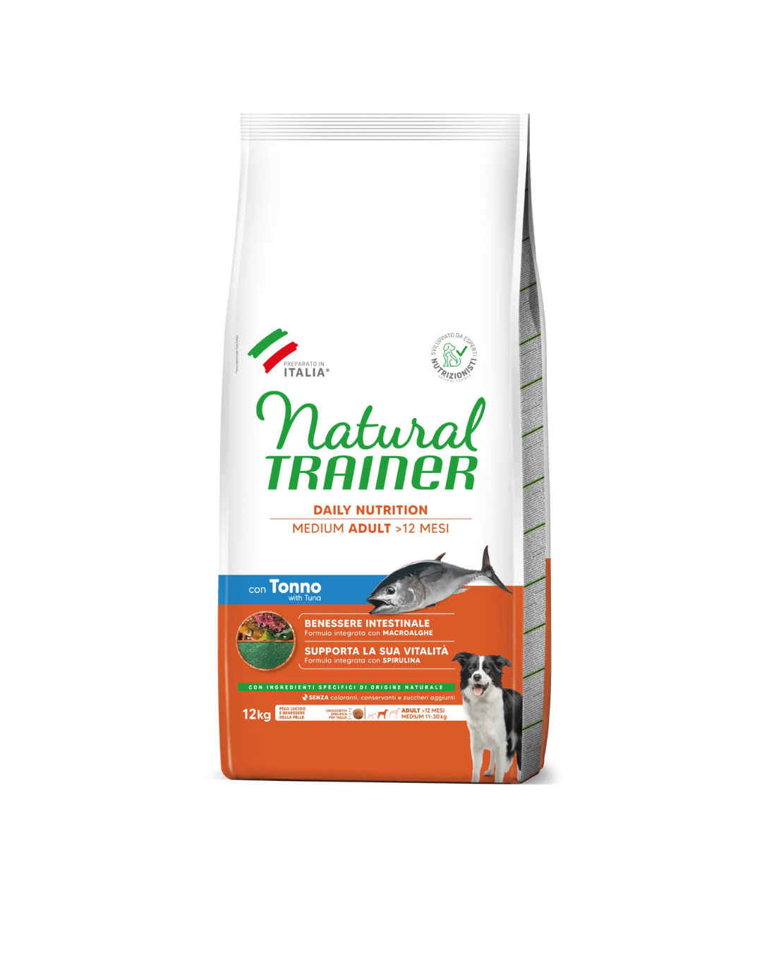 Natural Trainer - Adult Medium con Tonno e Riso 12 kg