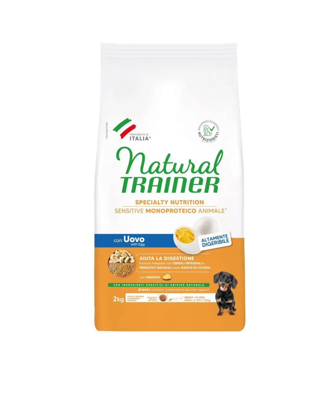 Natural Trainer - Adult Sensitive No Glutine - con Uovo 2 kg
