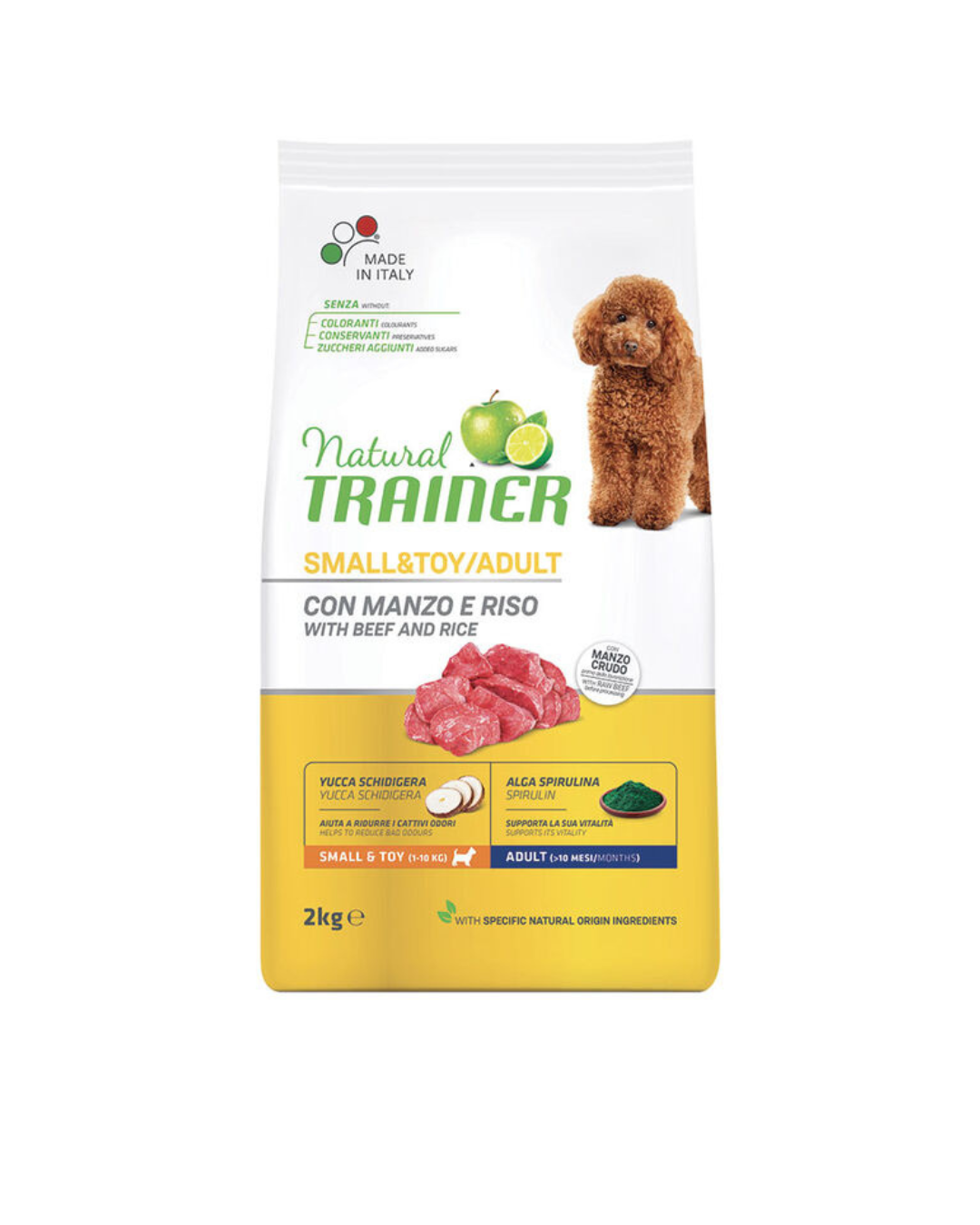 Natural Trainer - Adult Small &amp; Toy - Beef and Rice 2kg