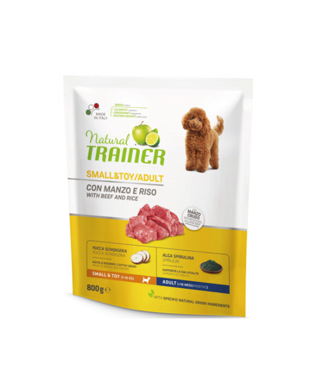 Natural Trainer - Adult Small & Toy con Manzo 800 gr