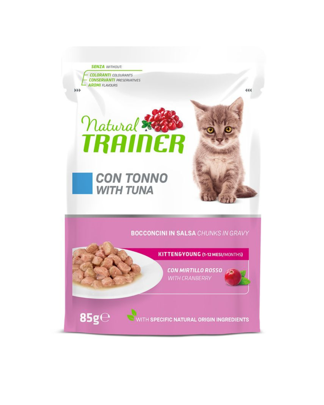 Natural Trainer - Bocconcini in Salsa Gatto Kitten - Tonno 85gr