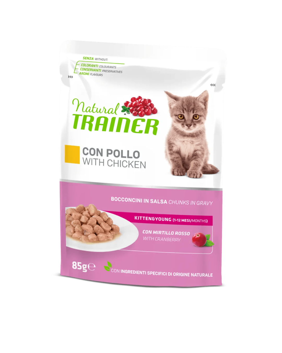 Natural Trainer - Bocconcini in salsa Gatto Kitten - Pollo 85gr