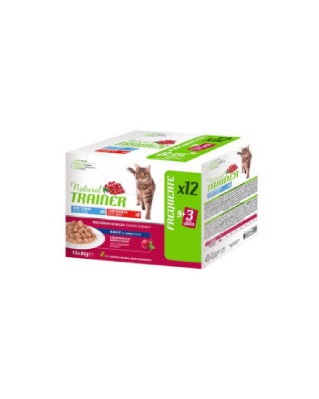 Natural Trainer - Gatto Adult Multipack Sachets x12 - Tuna and Beef 85gr x 12