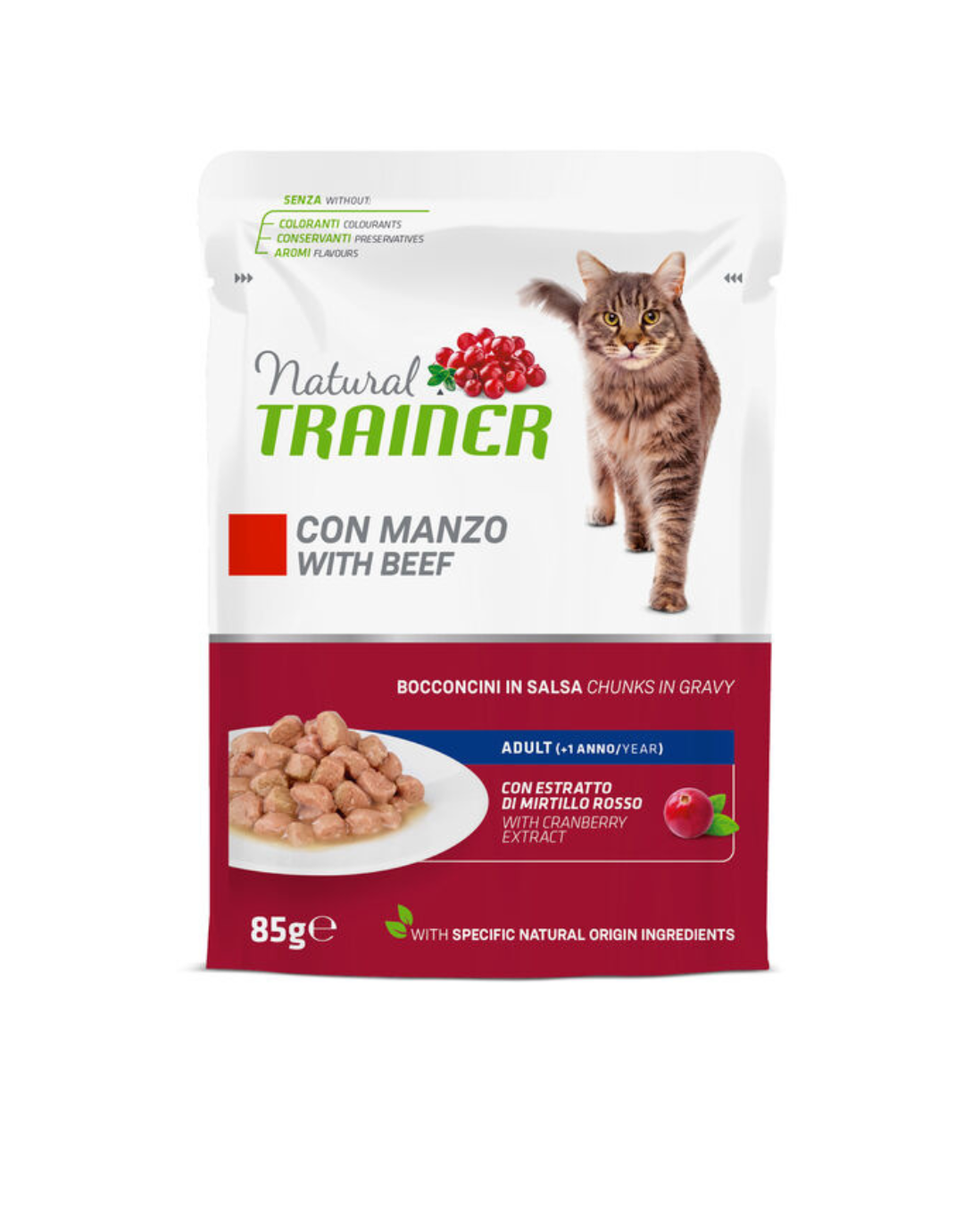 Natural Trainer - Adult Cat Maintenance - Beef 85gr