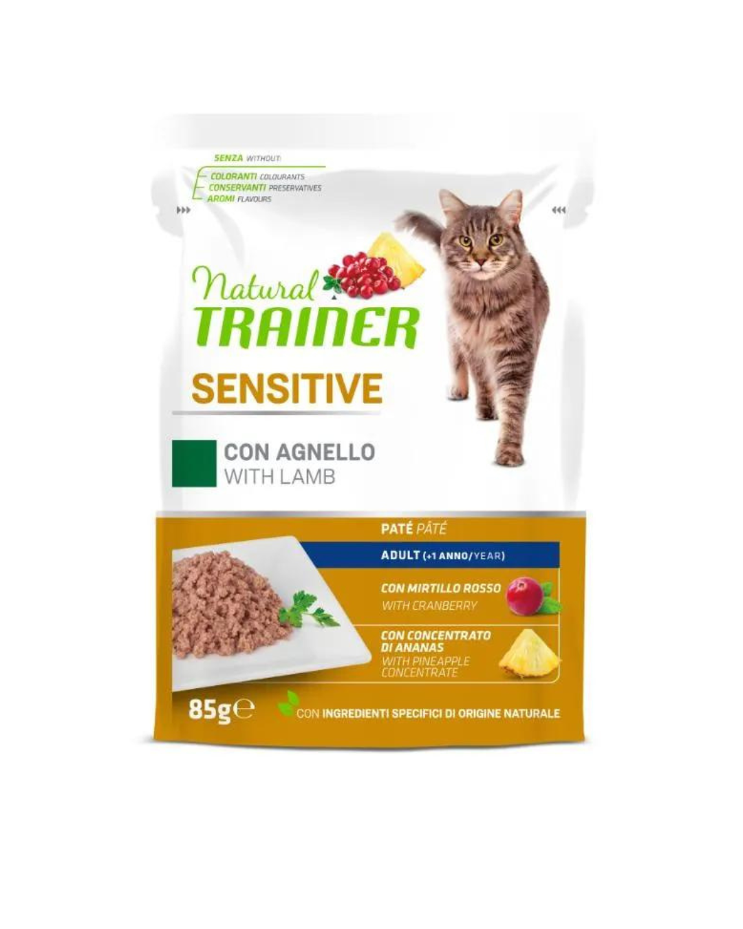 Natural Trainer - Adult Sensitive Cat - Lamb 85gr