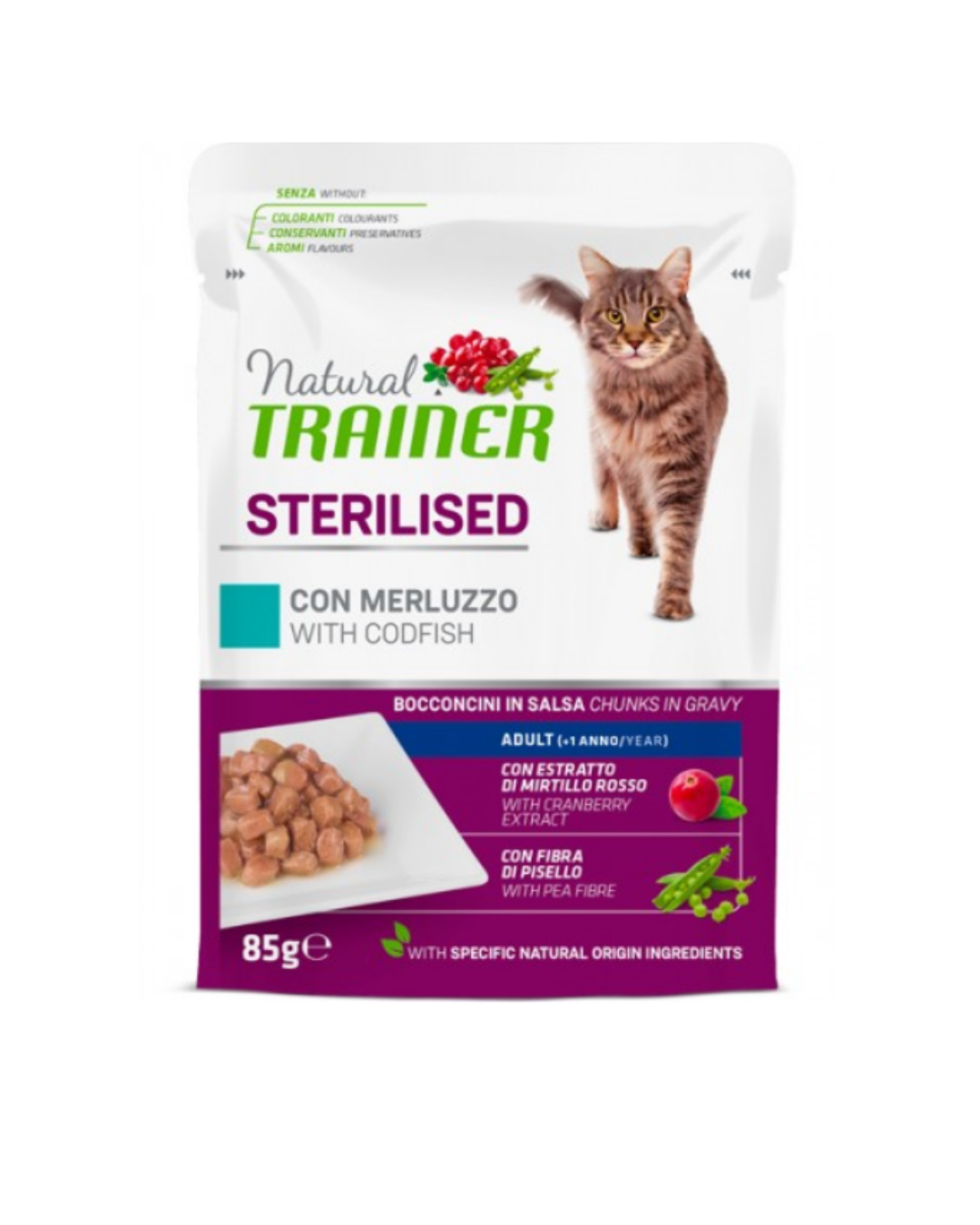 Natural Trainer - Sterilized Adult Cat - Cod 85gr