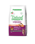 Natural Trainer - Gatto Adult Sterilizzato - Salmone e Fibra di Pisello 1,5kg